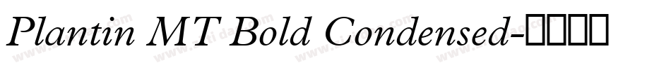 Plantin MT Bold Condensed字体转换